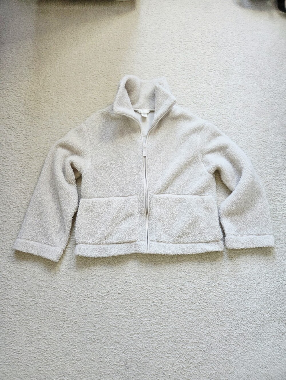 H&M Sherpa Cozy Zipper Up Sweater Jacket